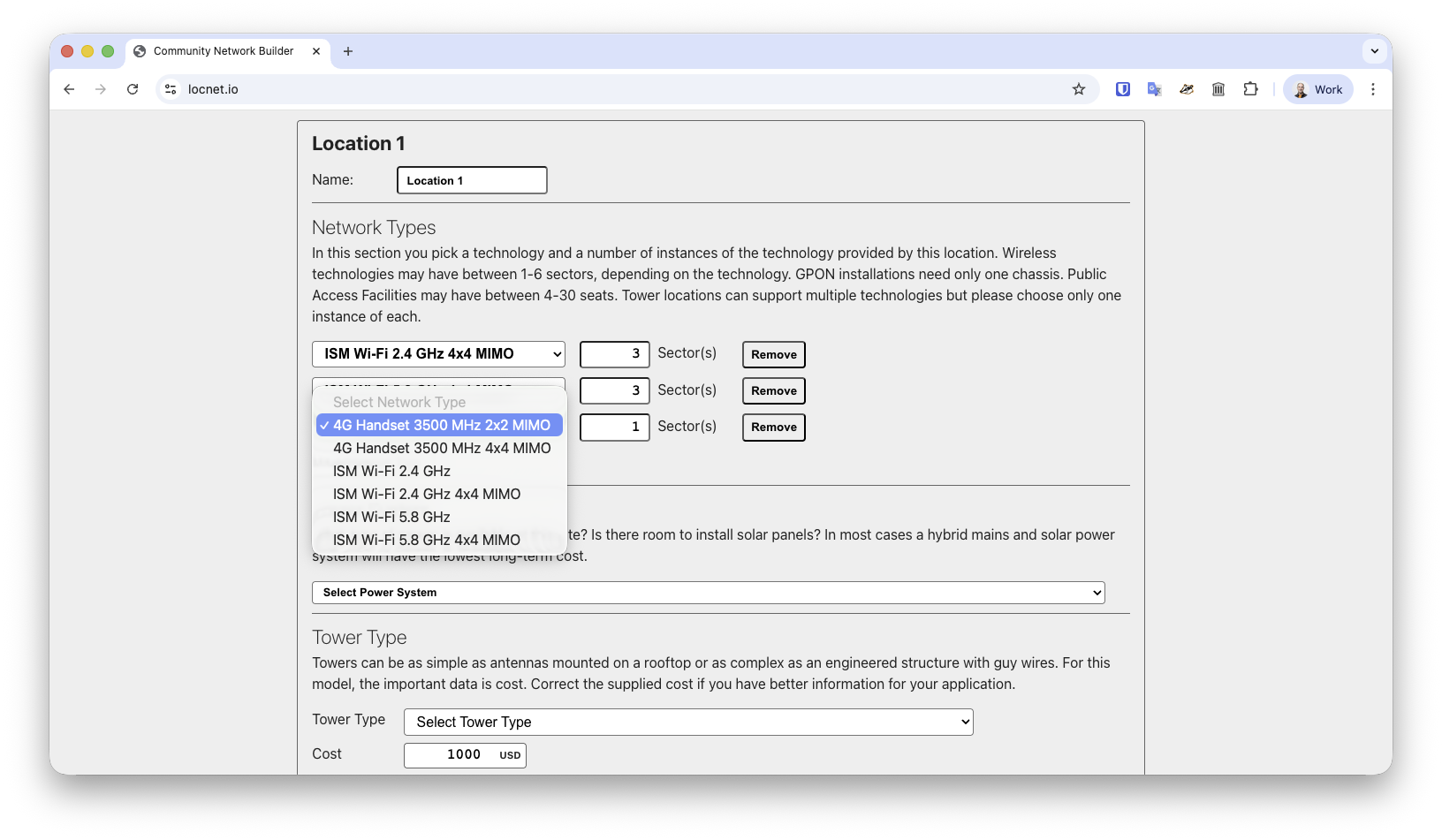 Network builder (add network type)